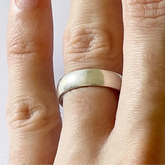 Sterling silver 1940s vintage simple band ring - Picture 5 of 8